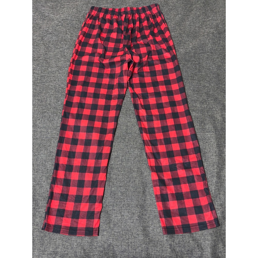 Unbranded Unisex XL Pajama Pants Red Black Buffalo Plaid